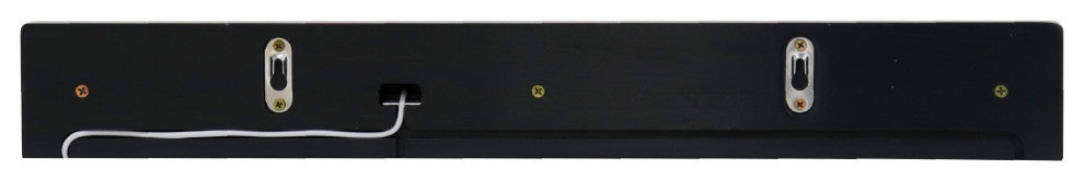 30" Dark Gray Wireless Charging Shelf and Frameless Mirror Set