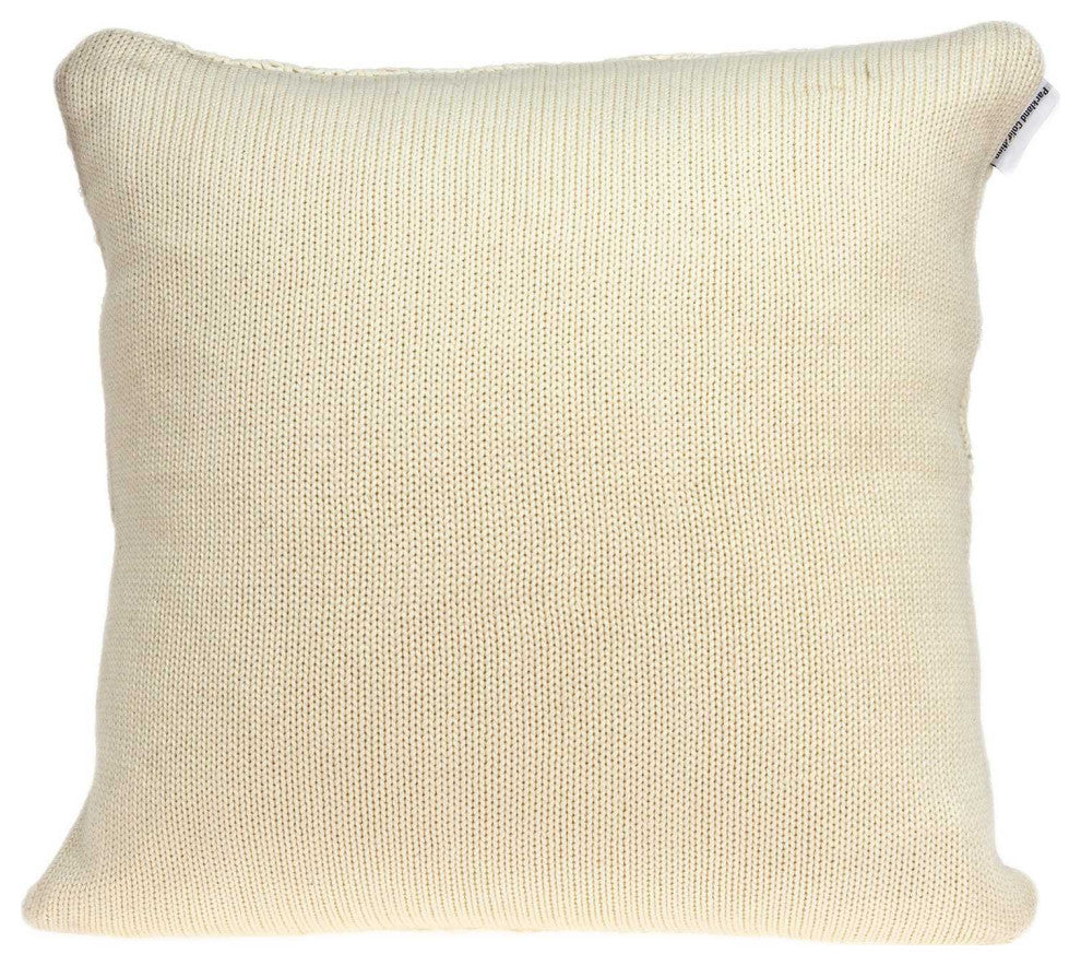 HomeRoots 20" x 0.5" x 20" Beautiful Transitional Beige Accent Pillow Cover