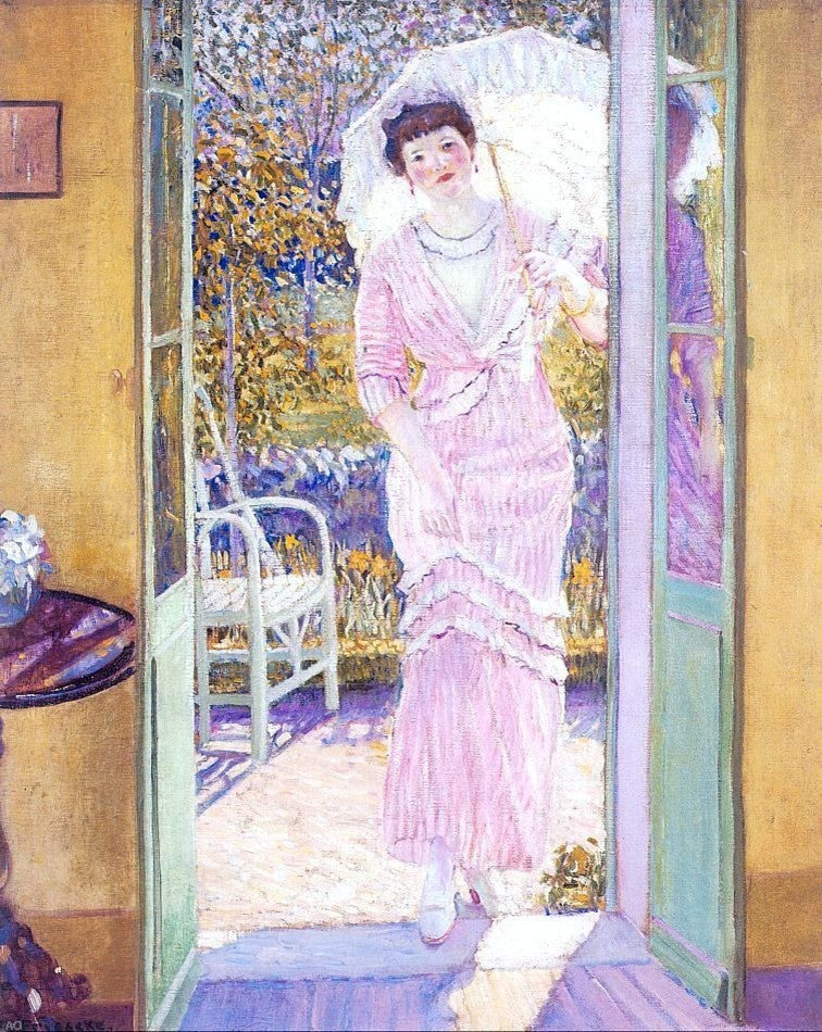 Frederick Carl Frieseke In the Doorway (Good Morning) Gallery Wrapped Canvas