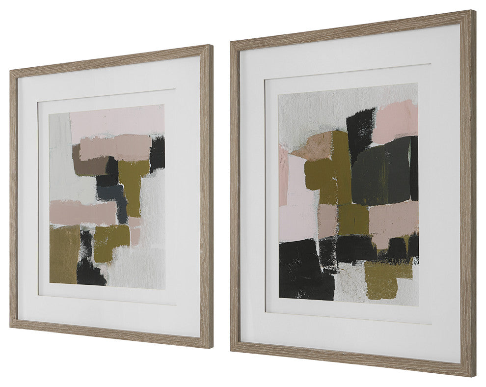 Uttermost 41453 Color Block Framed Prints, Set of 2
