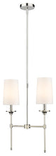 Zlite 3033-2L-PN 2-Light Island, Off White