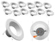 DLR56612120SWHBF-12P 5/6", White Recessed LED Downlight, 12 Pack