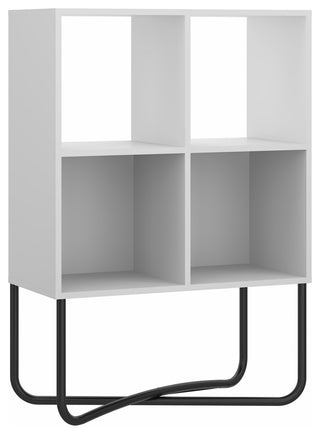 Techni Mobili Modern Geometric Bookcase, White