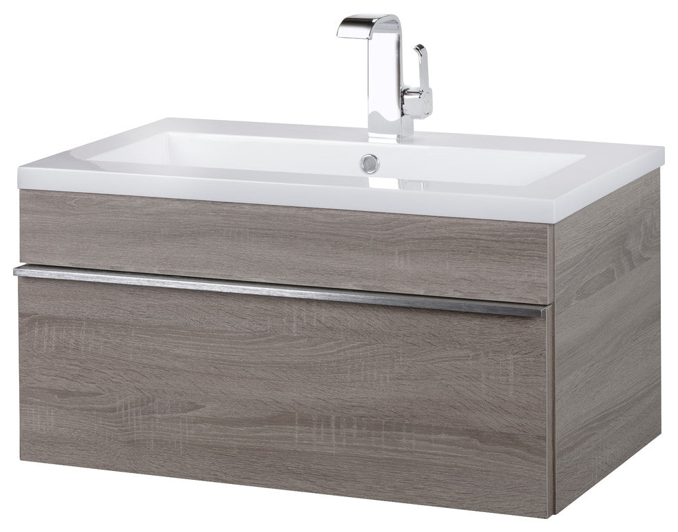 Trough Collection 30" Wall Mount Modern Bathroom Vanity