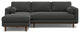 Morrison Mid Century Left Sectional Wide Sofa Tightly Woven Performance Fabric, Charcoal Grey