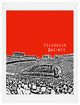 Deny Designs Bird Ave Wisconsin Badgers Red Art Print