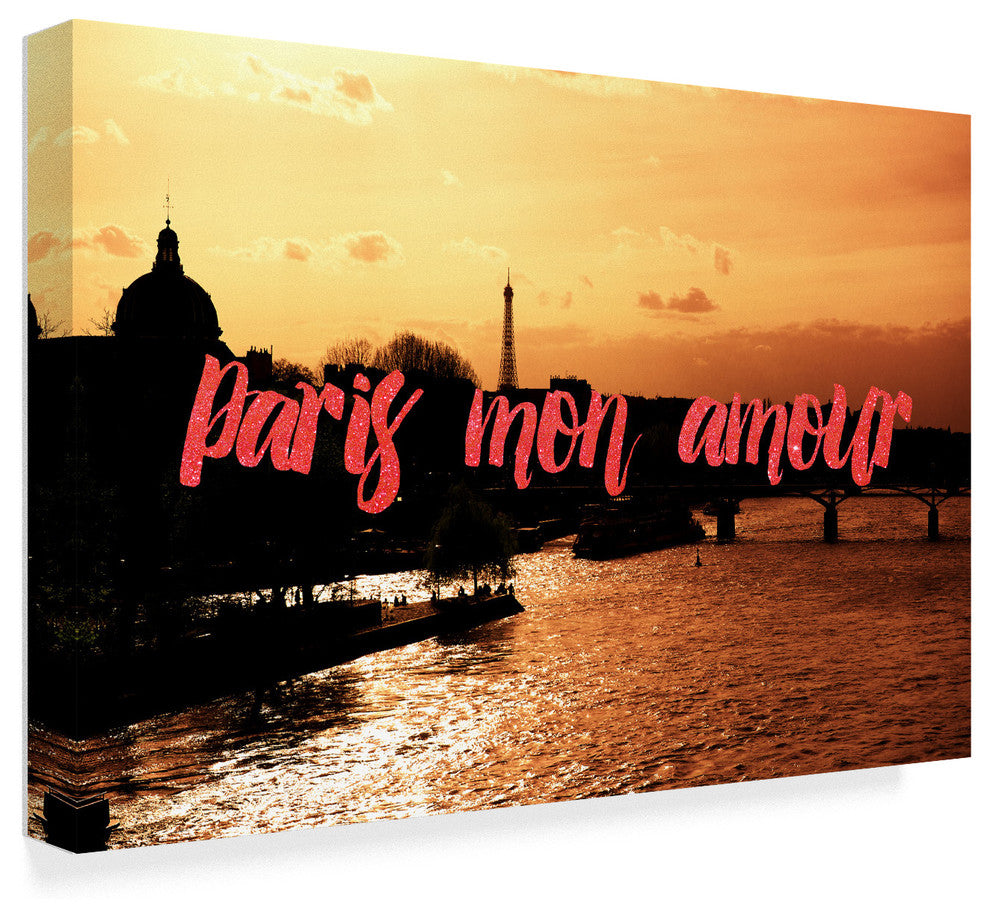 "Paris mon amour Sunset" by Philippe Hugonnard, Canvas Art, 12"x19"