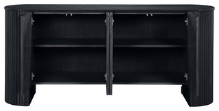 Belinda Beech Wood Sideboard/Buffet, Black