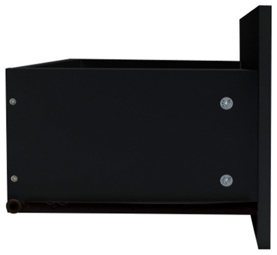 Black TV Stand with LED Lights Two drawers TV Cabinet
