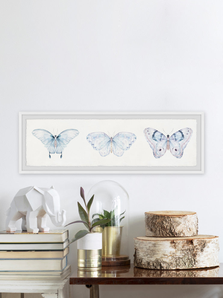 "Butterfly Madness" Framed Painting Print, 45x15