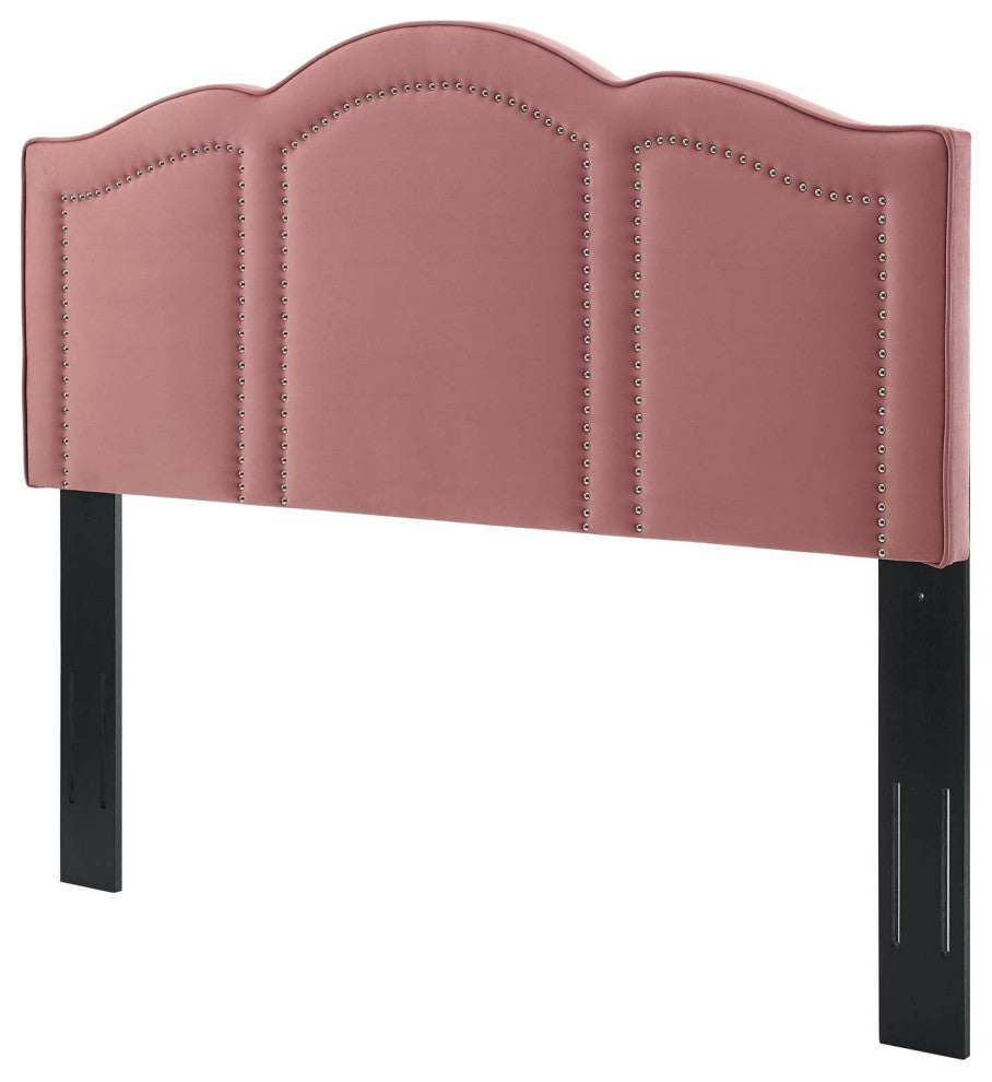 Headboard, King Size, Velvet, Pink, Modern Contemporary, Bedroom Master Suite