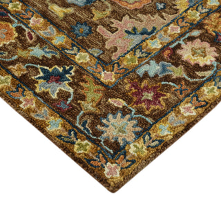 Jackson Traditional Brown Hand-Hooked Area Rug 5' x 7'6"