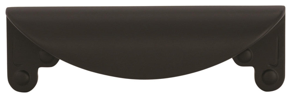 Amerock Inspirations 3" 76 mm Center-to-Center Cabinet Cup Pull, Matte Black