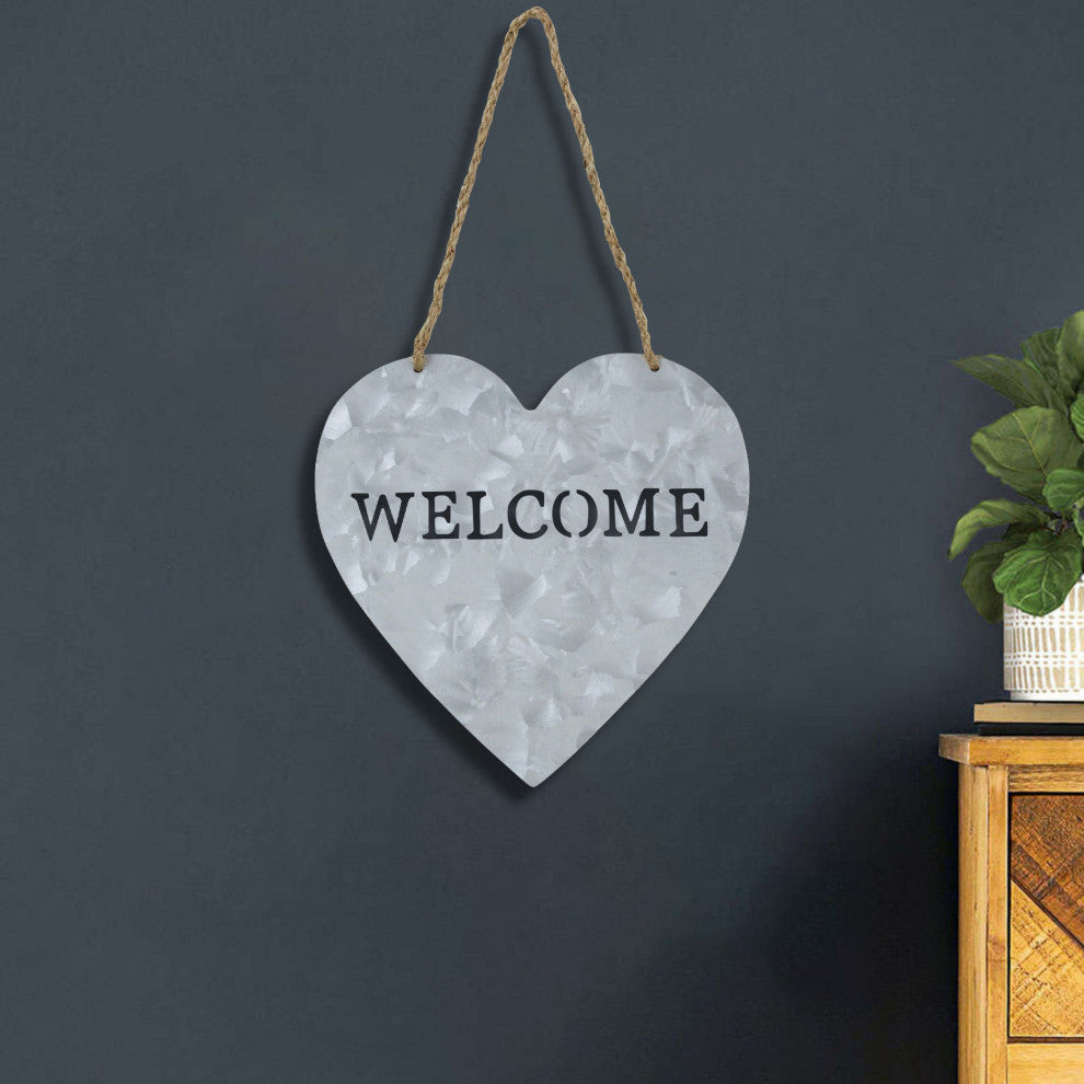 "Welcome" Metal Wall Decor