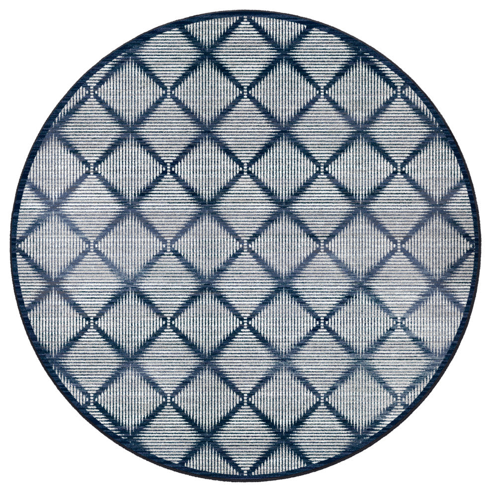 Diamond Weave, Royal Blue, 8' Round