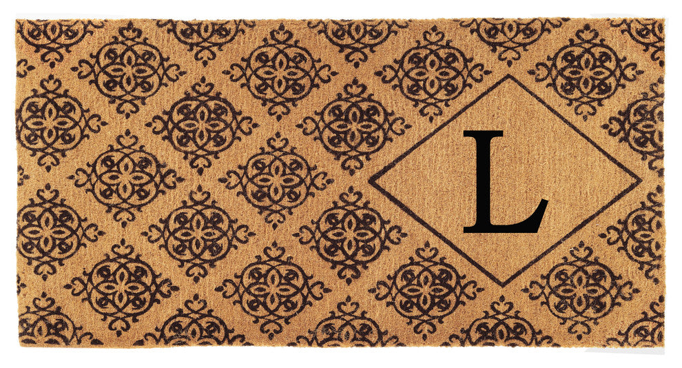 Regency Monogram Doormat, 3'x6'x1.5", L