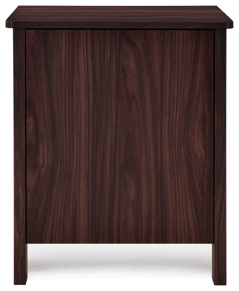 Titeca Contemporary 2 Drawer Nightstands, Set of 2, Wenge