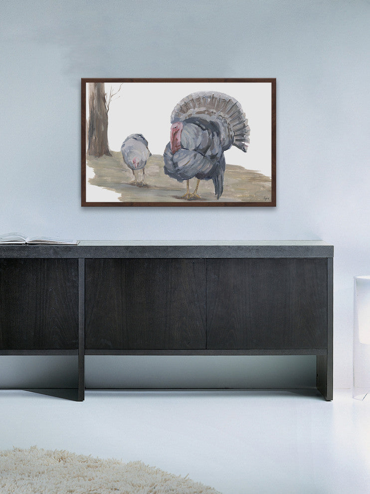"Strutting Turkey" Framed Painting Print, 18"x12"