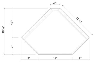 Chicago Wall Floating Corner Shelf, White