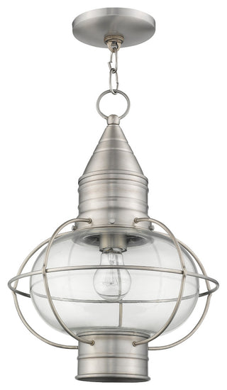 Newburyport 1-Light Chain Lantern, Brushed Nickel