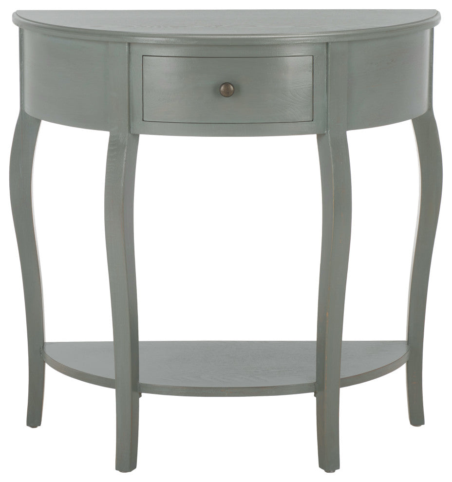 Safavieh Jan Demilune Small Console Table, French Gray