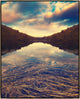 36x45 Here and Elsewhere V, Framed Artwork, Silver