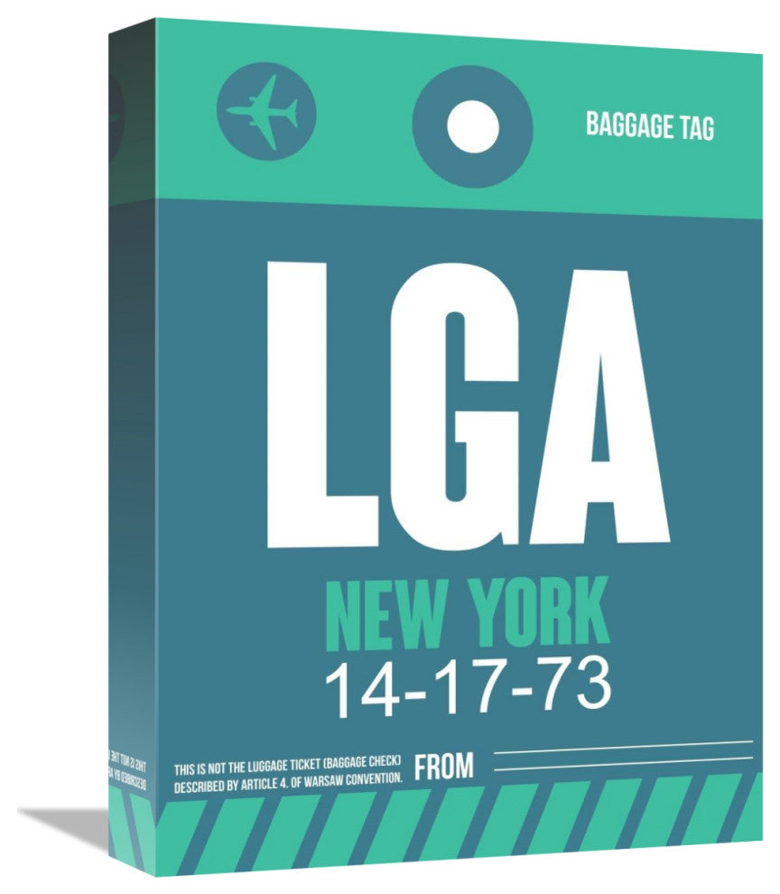 "LGA New York Luggage Tag 2" Fine Art Print