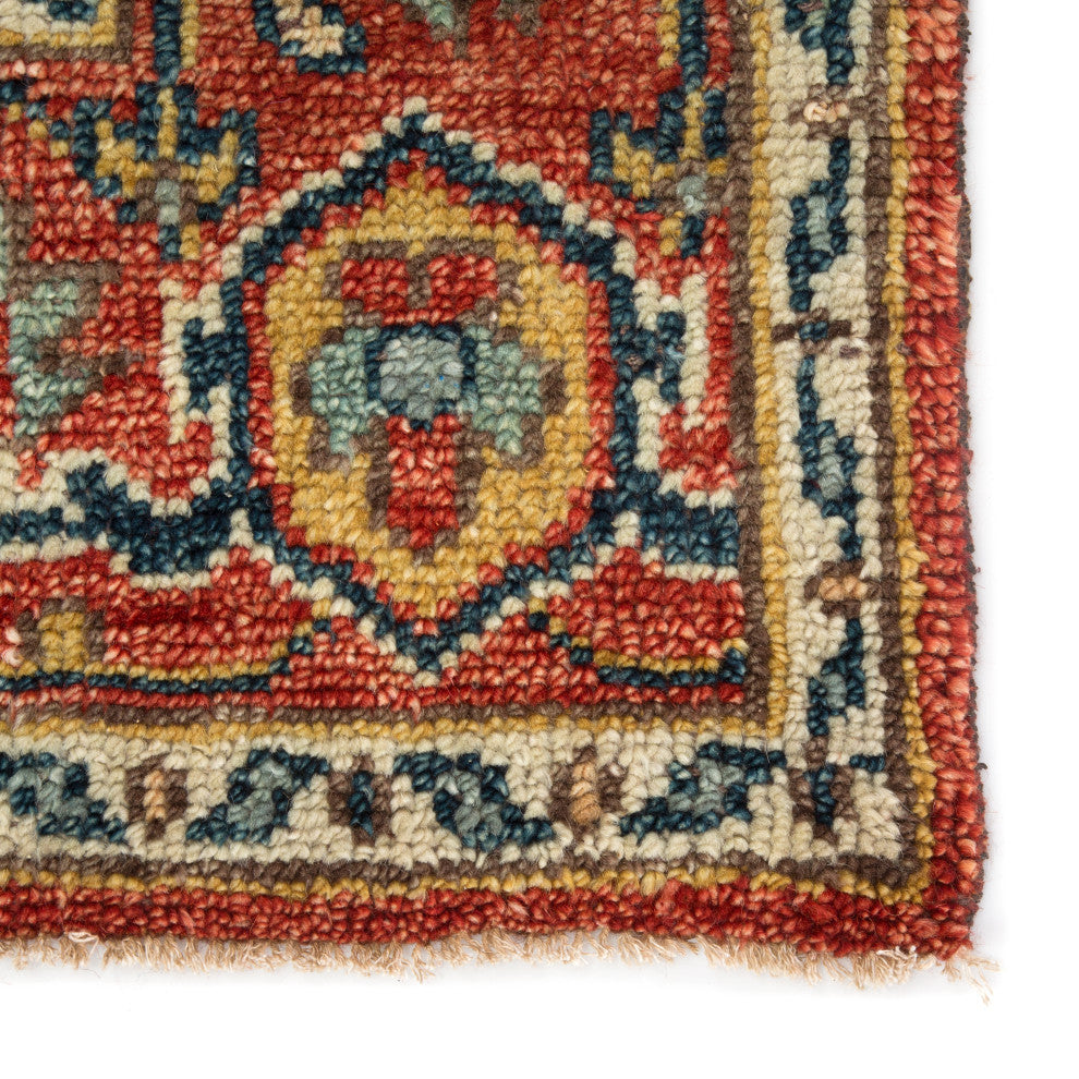 Jaipur Living Willa Hand-Knotted Medallion Red/Multicolor Rug, 12'x15'