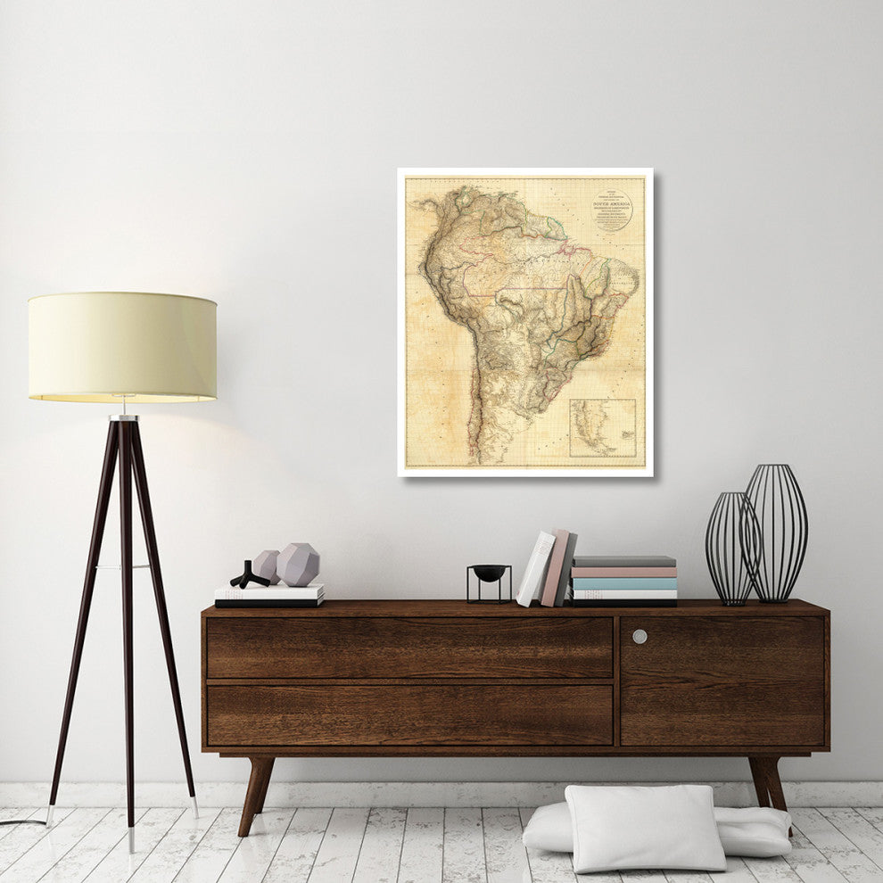 "South America, 1814" Digital Paper Print by Aaron Arrowsmith, 35"x42"