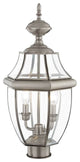Livex Monterey Outdoor Post Light, Brushed Nickel, 22"