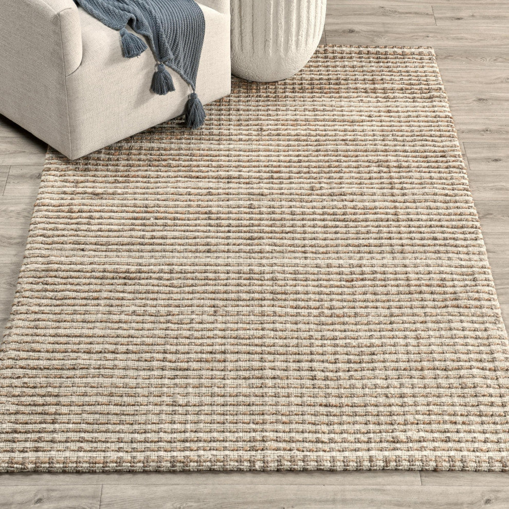 Huntington Handwoven Jute Natural Accent Area Rug, 8x10
