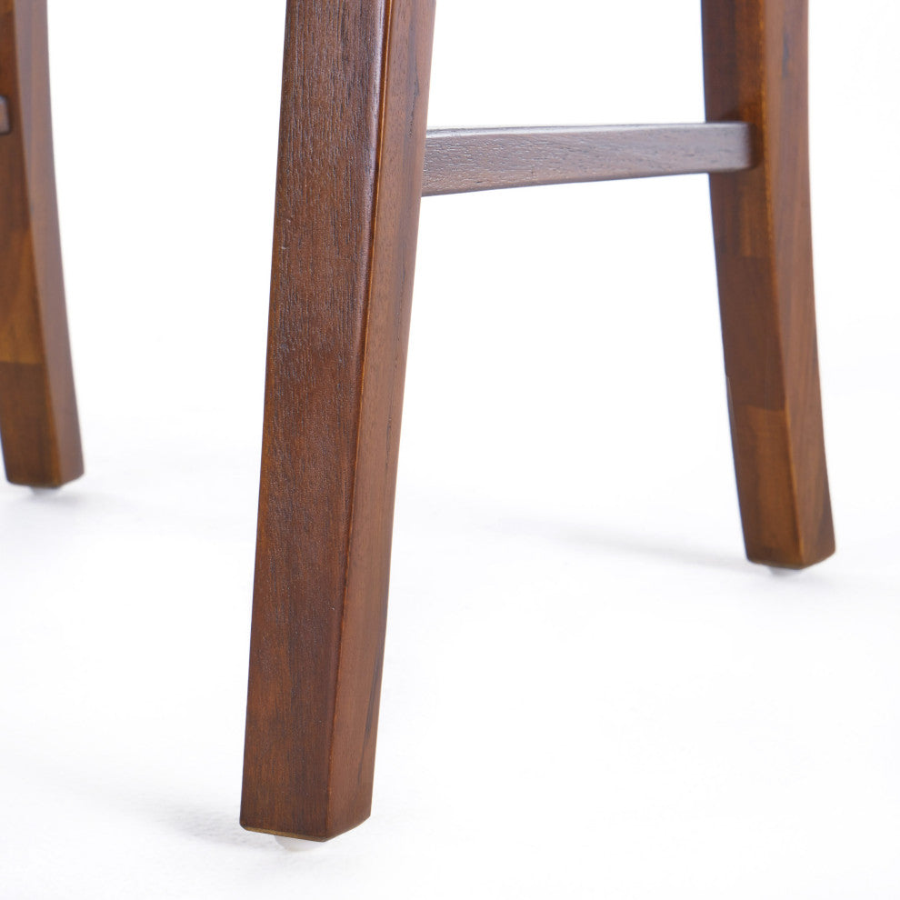 Heather Farmhouse Acacia Wood Dining Chair, Set of 2