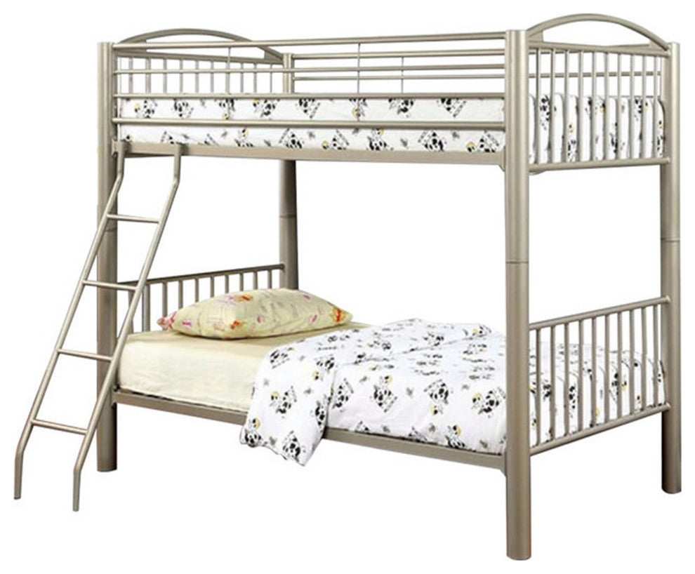 Metallic Twin/Twin Bunk Bed, Gold