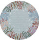 90 X 90 Blue Polyester Rug