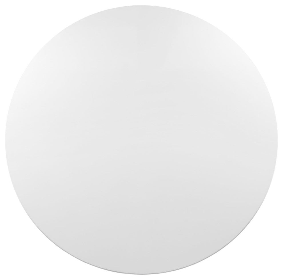 Lippa 54" Round Wood Top Dining Table EEI-1119-WHI