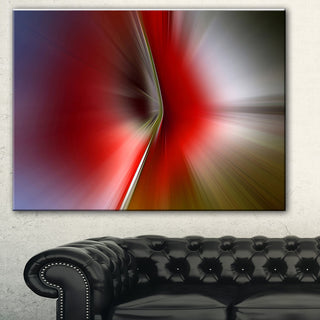 "Explosion of Red on Purple" Abstract Digital Art Canvas Print