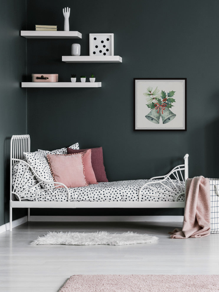 "Green Bells Ring" Framed Painting Print, 24x24