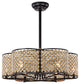 WAREHOUSE OF TIFFANY'S CFL-8421BG Luit 39.4 in. 6-Light Indoor Black Finish