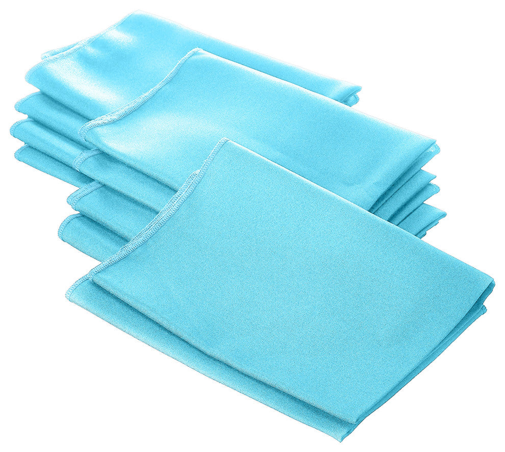 LA Linen Polyester Poplin Napkin, 10 Pack, Light Turquoise