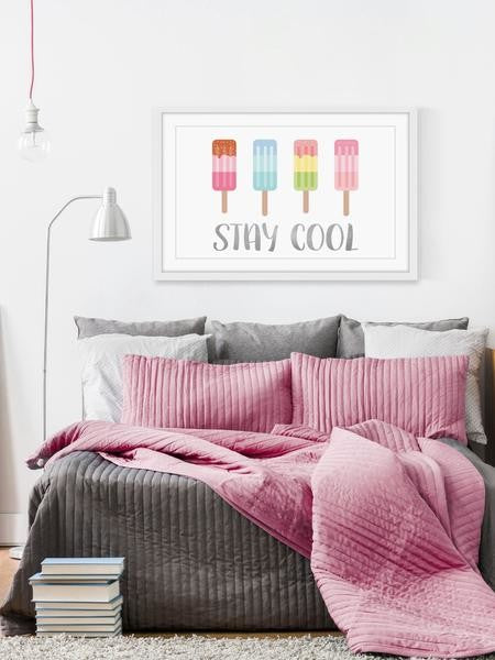 "Stay Cool" Framed Painting Print, 36"x24"
