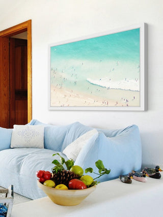 "Playing in the Surf" Framed Print by Ingrid Beddoes