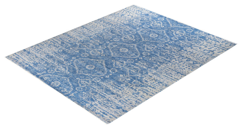 Modern One-of-a-Kind Handmade Area Rug Gray, 8' 1" x 10' 1"