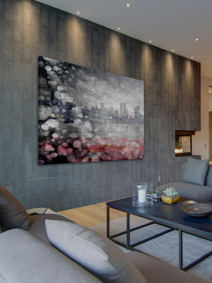 "NYC Storm" Print on Canvas, 24"x16"