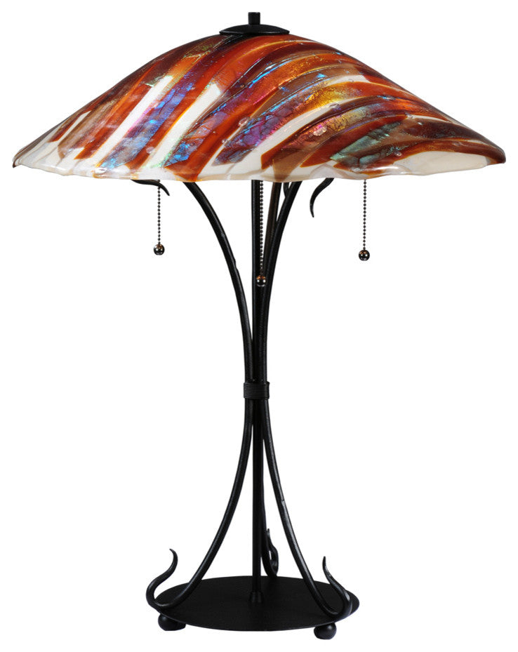 28H Marina Fused Glass Table Lamp