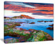 "Colorful Giollonardo Beach Sunset" Modern Seashore Wall Art, 20"x12"