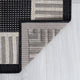 Dania Transitional Solid Border Black/Cream Indoor/Outdoor Area Rug, 5'x7'