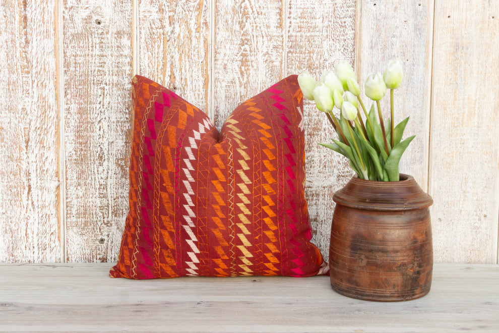 Dhanvi Antique Indian Folk Pillow