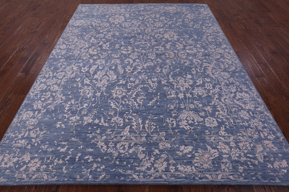8' 2" X 10' 3" Wool & Silk Handmade Persian Rug - Q15766