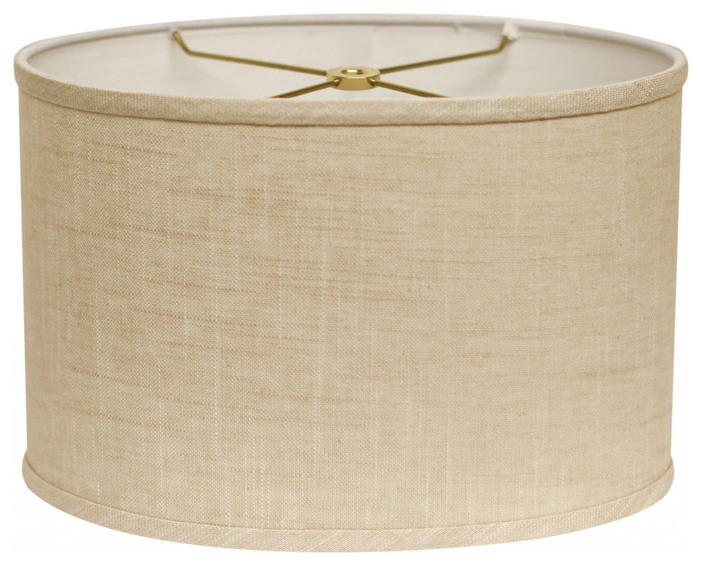 18" Light Wheat Throwback Oval Linen Lampshade