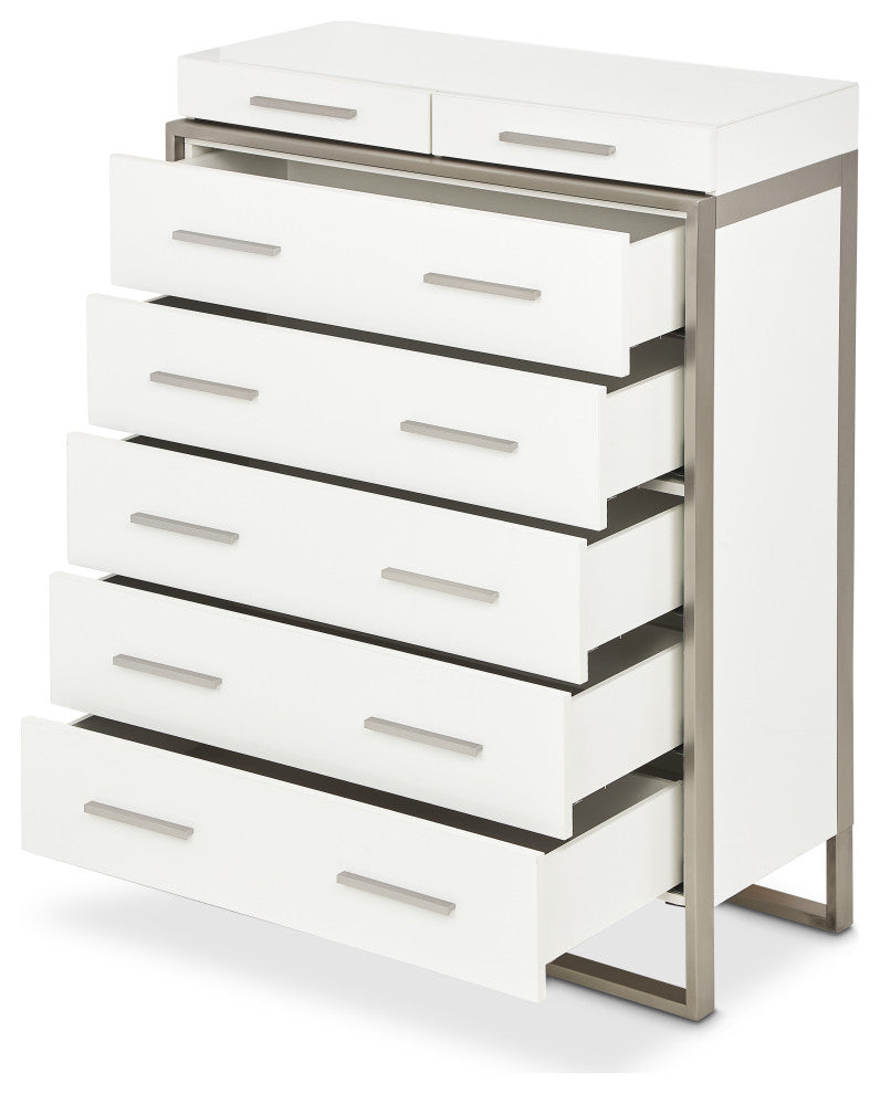 Marquee 6-Drawer Chest - Cloud White